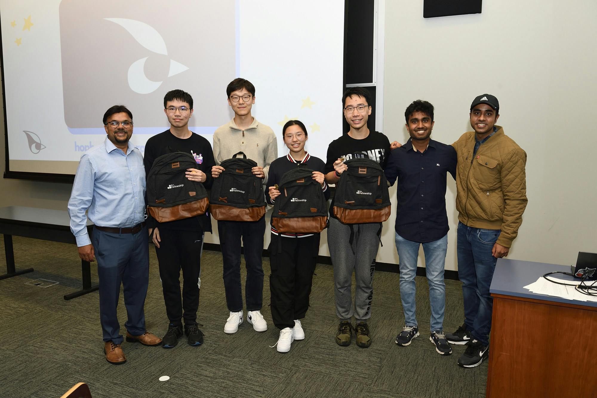 COURTESY OF TOM WANG
Tom Wang, Andy Shi, Lily Ru and Harry Jiang competed in Hop Hacks 2024 on the philanthropy track.&nbsp;