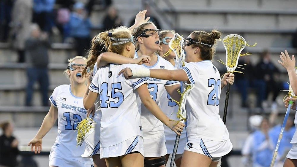 HOPKINSSPORTS.COM
Women’s lacrosse moves to 4-3 after a win against the St. Joseph University Hawks.