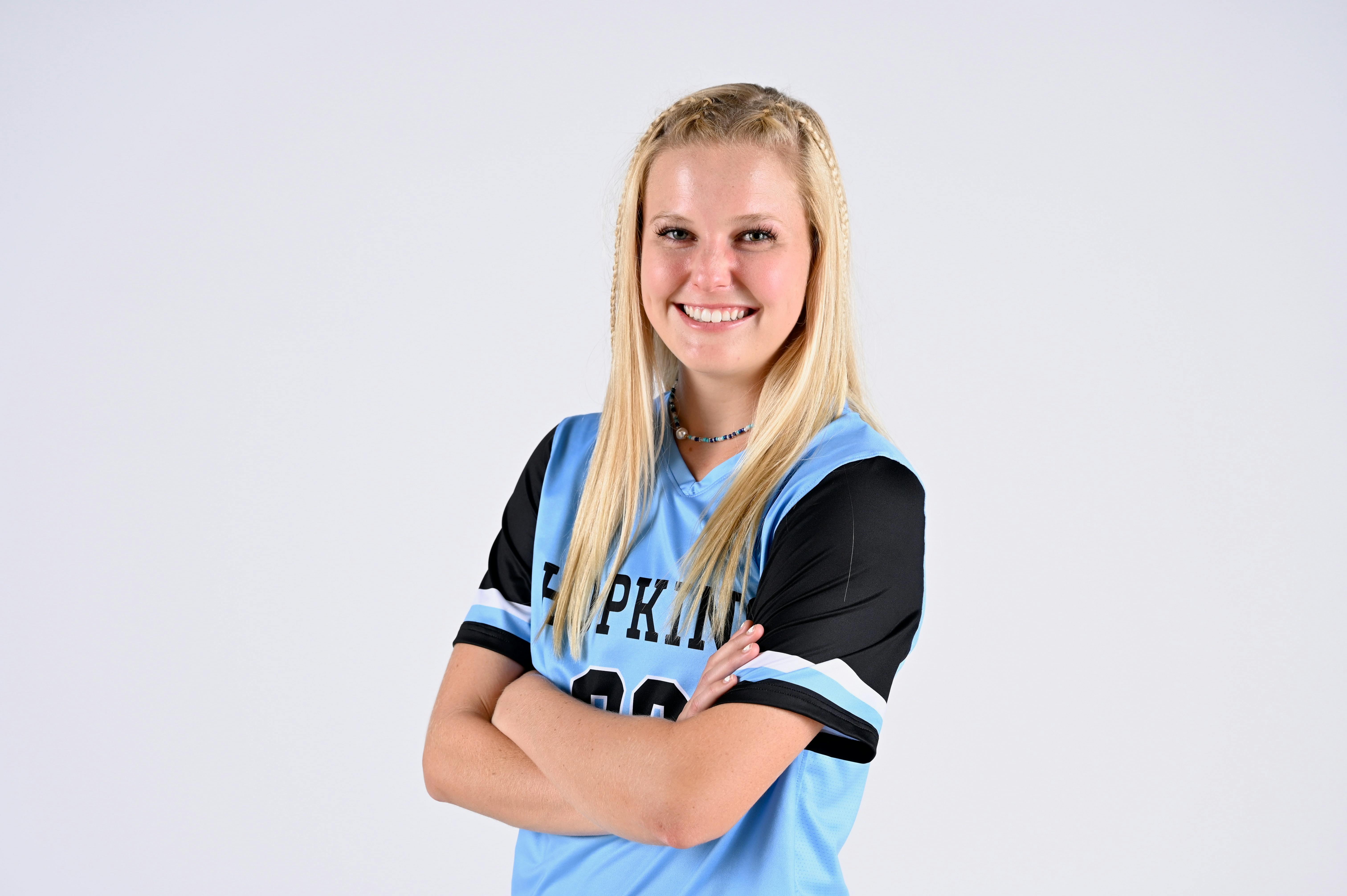 COURTESY OF HOPKINSSPORTS.COM
Junior forward Callie Jones scored two of three goals against the Swarthmore College Garnets, leading Hopkins to yet another win.
