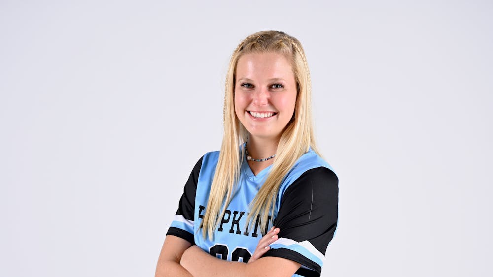 COURTESY OF HOPKINSSPORTS.COM
Junior forward Callie Jones scored two of three goals against the Swarthmore College Garnets, leading Hopkins to yet another win.