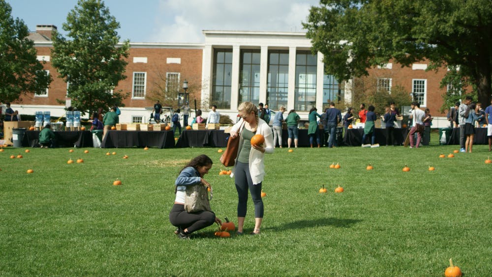 COURTESY OF KUNAL MAITI
Students gathered on the Beach for Hoptoberfest to unwind, eat food and decorate pumpkins with friends.
