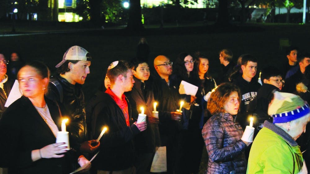 Religious leaders urged those who attended the vigil at the Beach on Monday to stand in solidarity with other minority groups targeted by hate crimes.