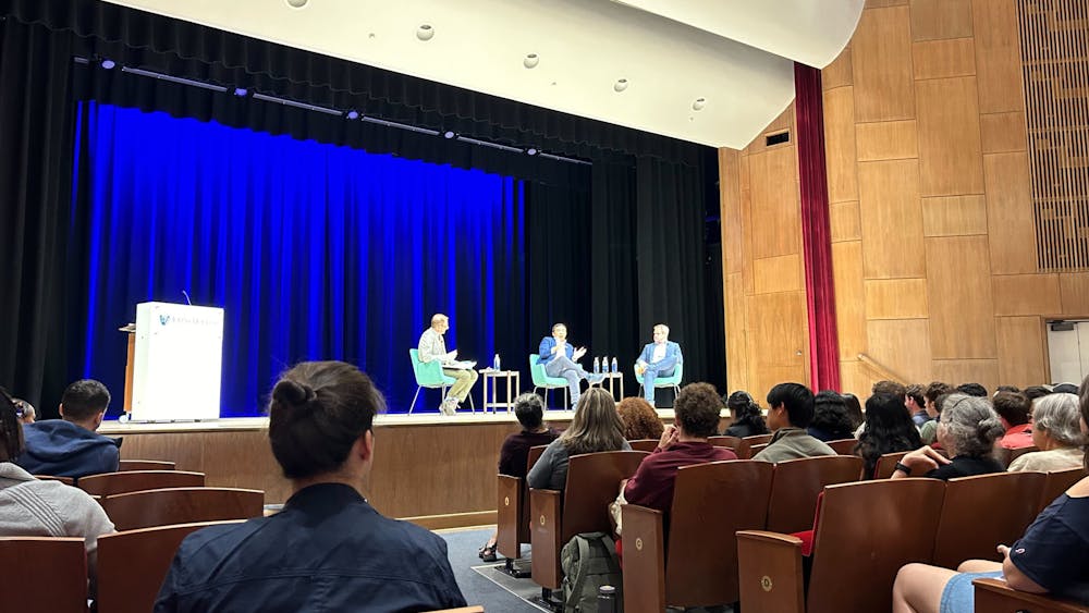 COURTESY OF RILEY STRAIT
Yang and Kinzinger discuss the role of the two-party system in modern day politics.