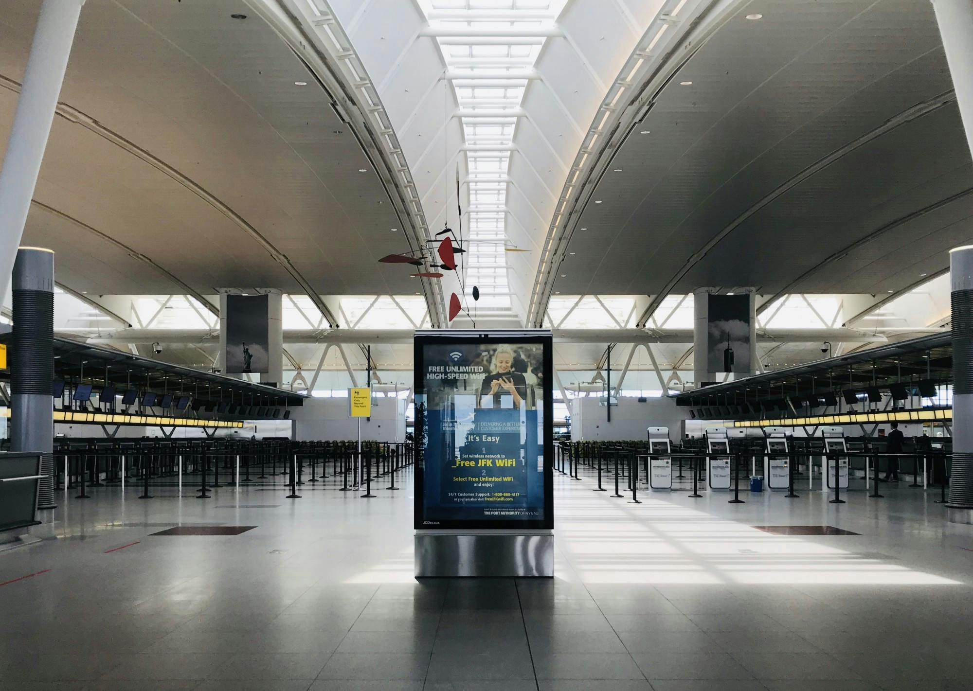 COURTESY OF MICHELLE LIMPE

An unusually deserted John F. Kennedy International Airport.