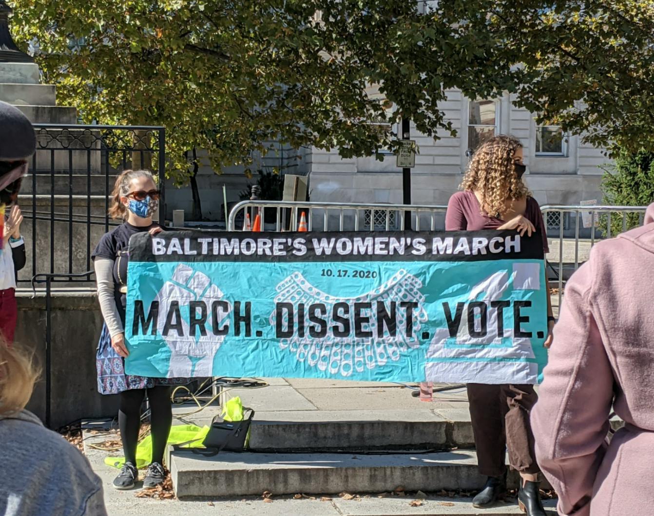 Baltimore Womens March protesters stress the importance of voting