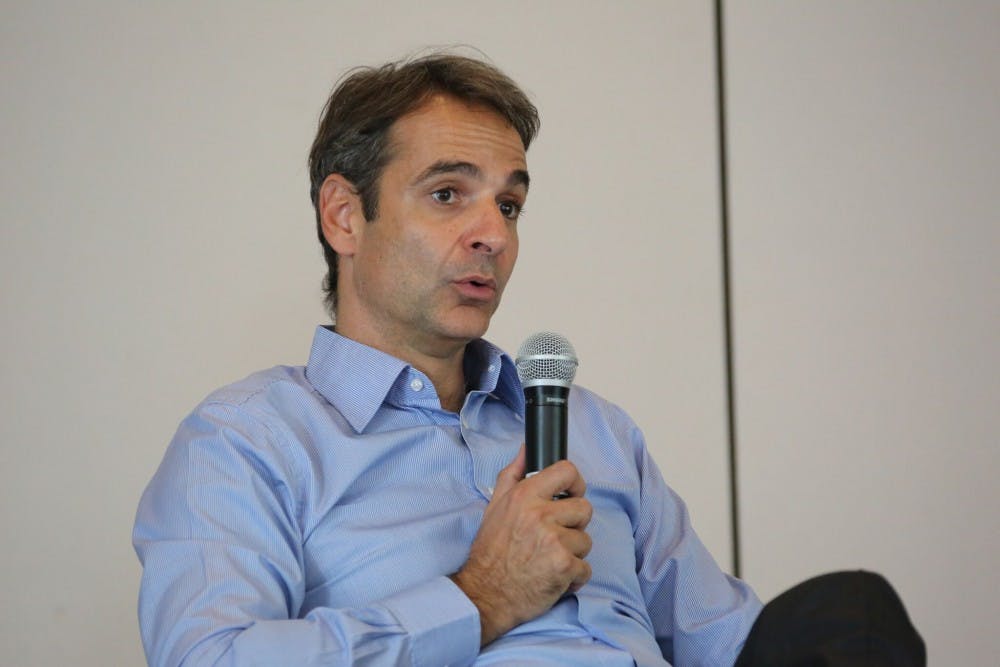 COURTESY OF DAVID SAVELIEV
Mitsotakis urged college students to get more politically involved.