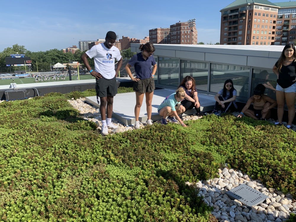Courtesy of Preethi kaliappan
Hopkins students engage in sustainability work before the school year.
