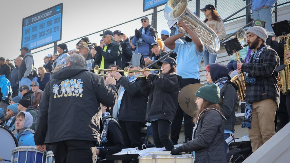 STEVEN SIMPSON / PHOTO EDITOR
Founded in 1921, the JHU Pep Band encourages the University’s sports teams at home and away games.