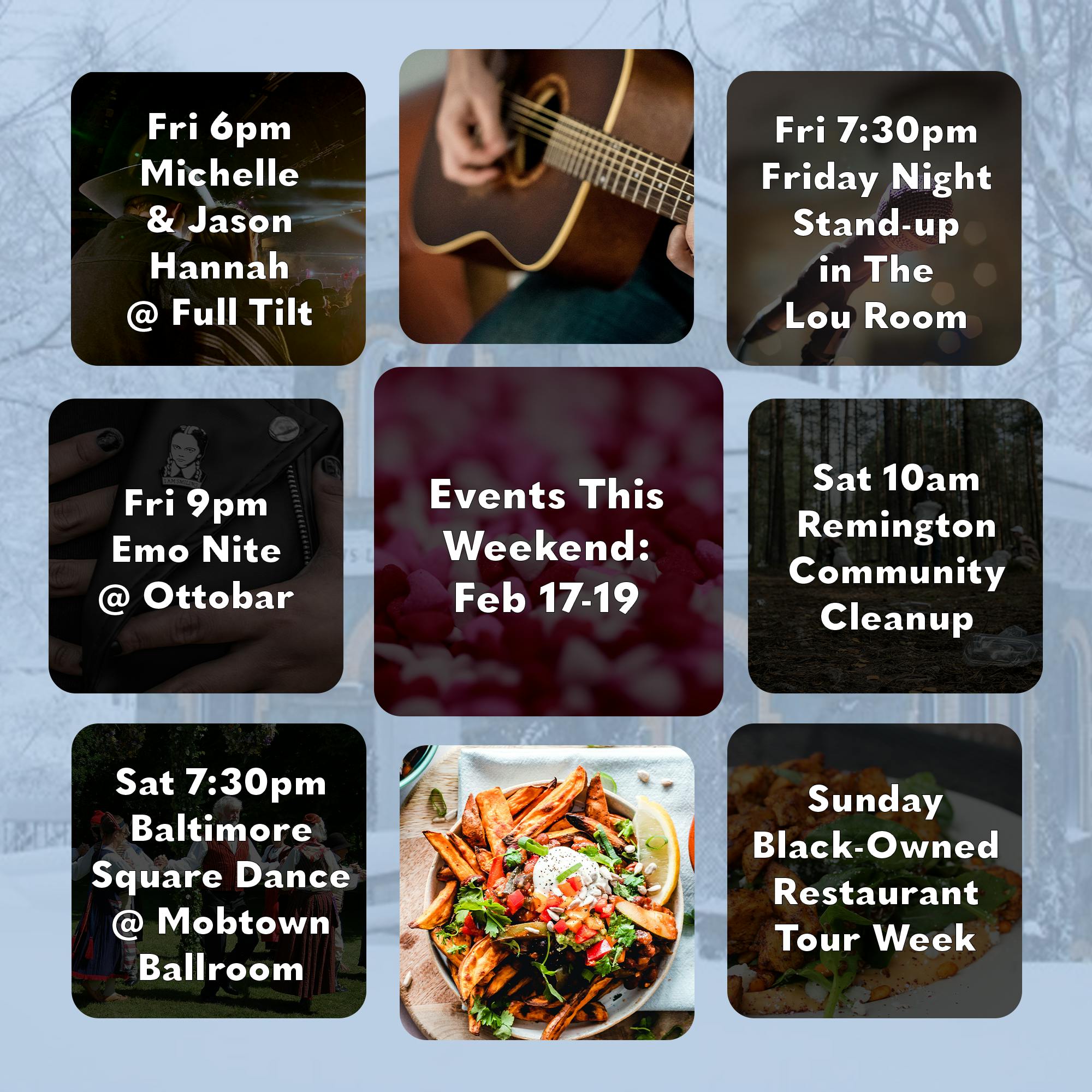 JOHN D’CRUZ / GRAPHICS EDITOR
Whether you are a fan of concerts or comedy, enjoy these events in Baltimore this weekend!&nbsp;