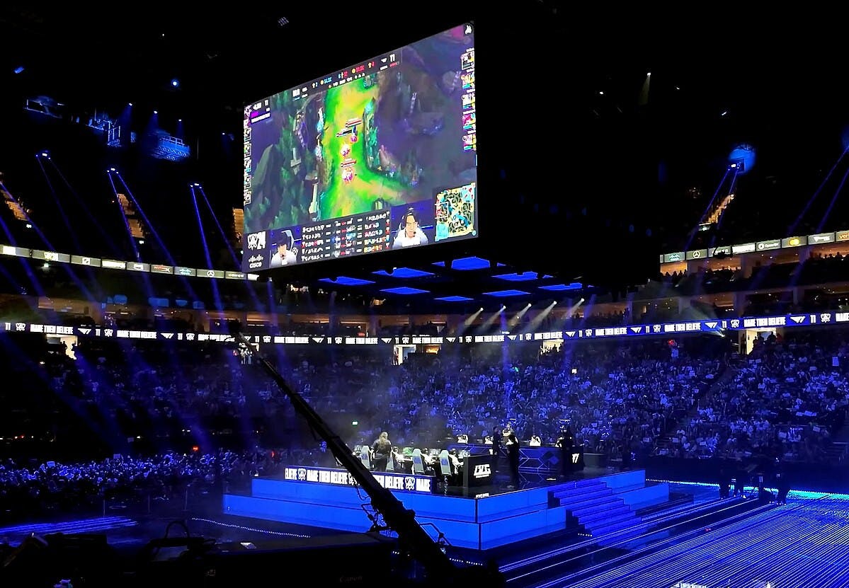 FOMOS ESPORTS / CC-BY-3.0
The 15th annual League of Legends World Championship kicked off in Beijing on Oct. 14, 2025, with defending champions T1 defeating China’s Invictus Gaming 3–1 in front of over 2.5 million viewers.