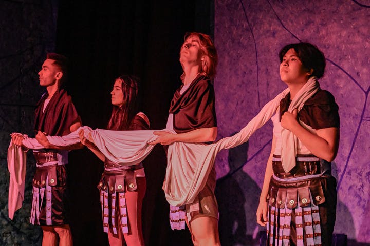 COURTESY OF WILL KIRK
Students of "The Thinkery" (Gurtejan Swaich, Kathy Yella, Benjamin Roberts and Darrel La) show their mastery over The Clouds.