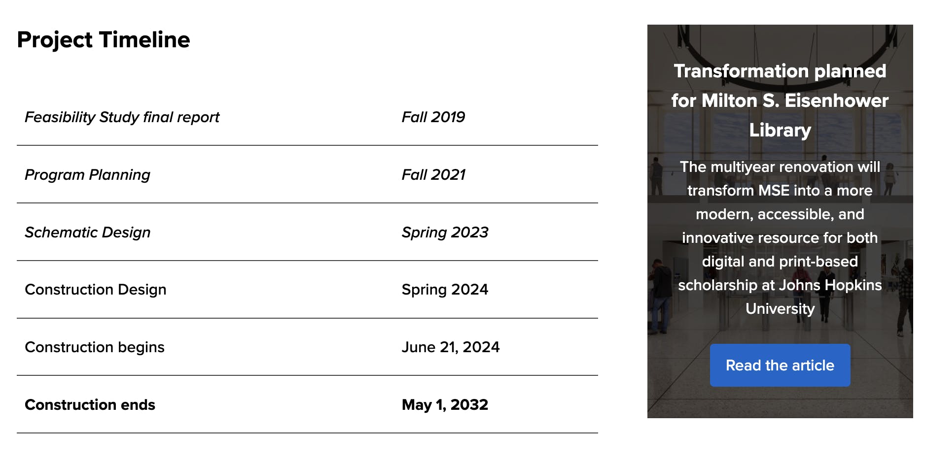 COURTESY OF THE MSE LIBRARY MODERNIZATION PROJECT
The University proudly announced further construction opportunities on campus amidst the news that the library will hopefully open in seven years.