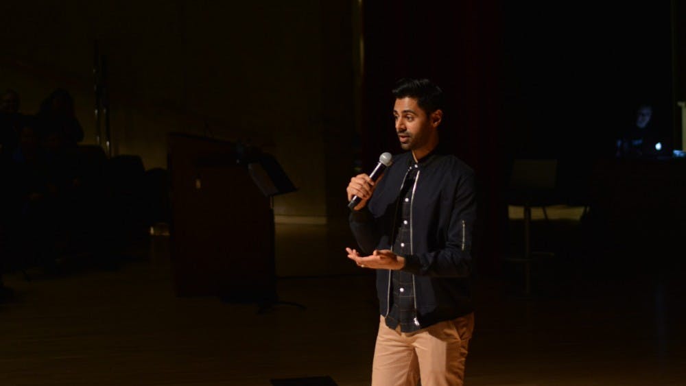 LAUREN QUESTELL/PHOTOGRAPHY EDITOR
 The final Milton S. Eisenhower Symposium (MSE) 2017 event of the semester featured comedian, actor and writer Hasan Minhaj of The Daily Show.