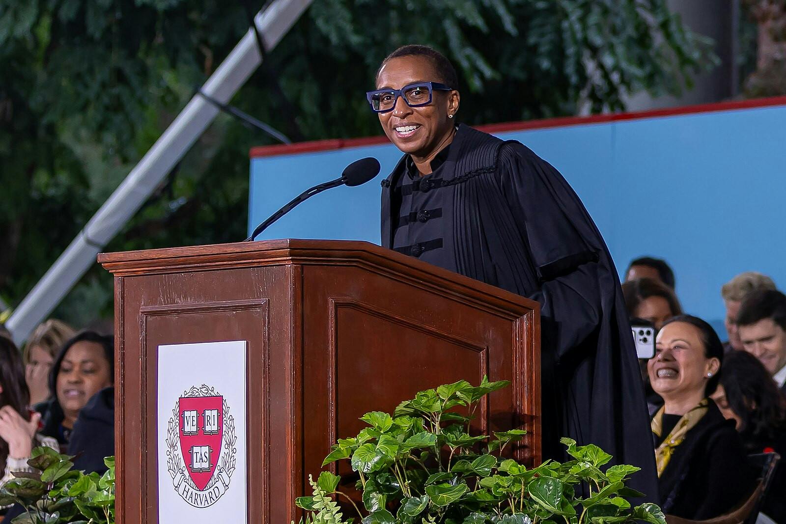 CHARLOTTE HYSEN / PUBLIC DOMAIN
Hsu contends that the attacks on Harvard President Claudine Gay that led to her resignation were launched by conservative actors targeting diversity in higher education.&nbsp;