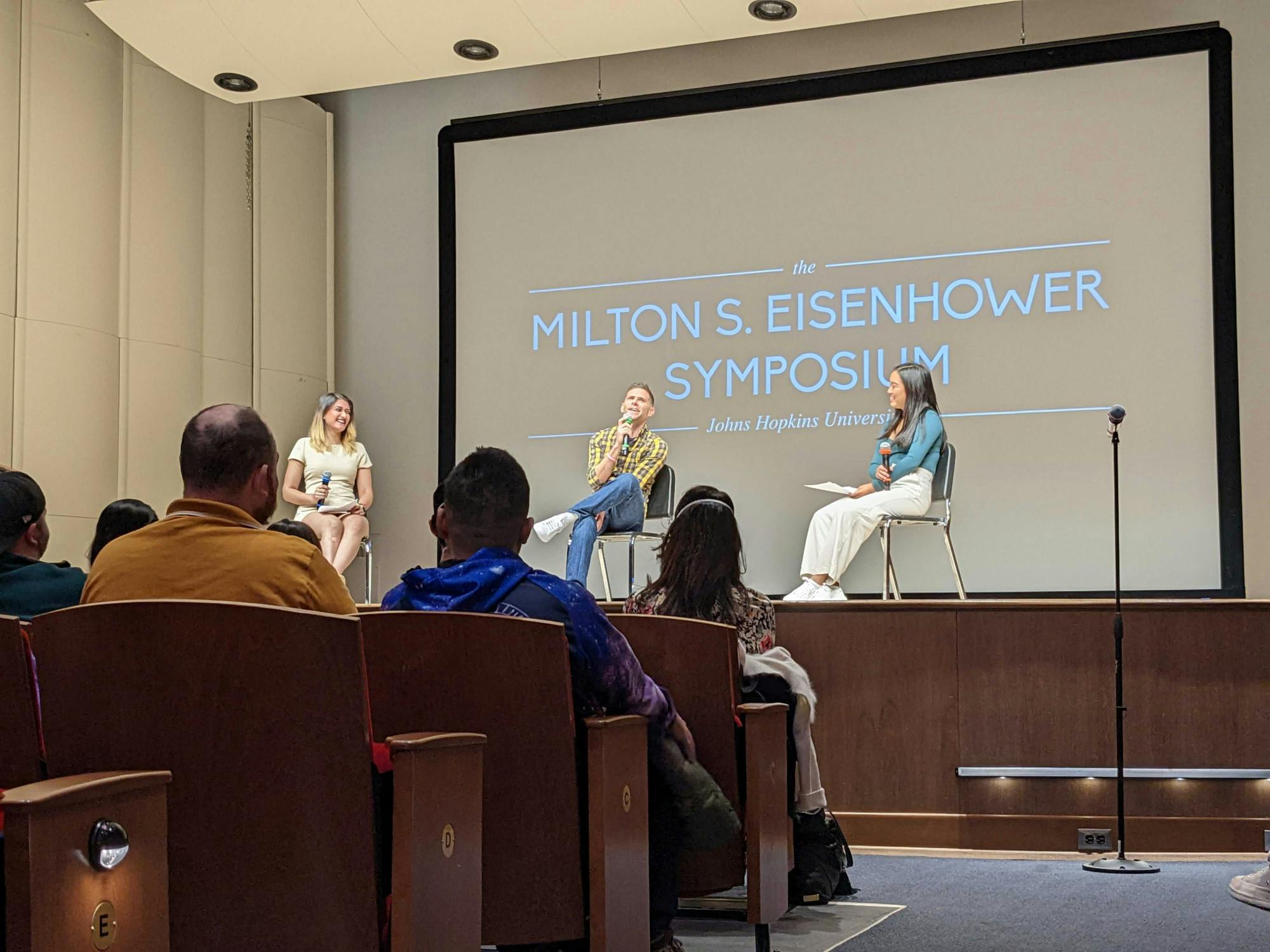 COURTESY OF ROWAN LIU
During his talk, Day performed a variety of little skits and quips.