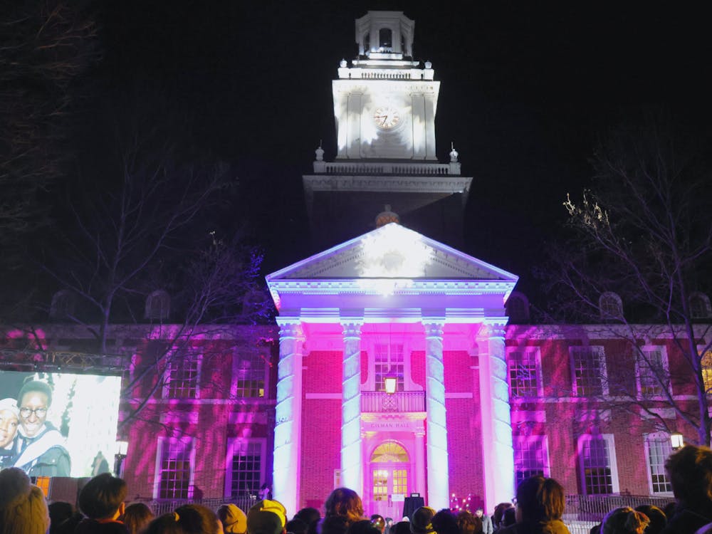 Students gathered to celebrate the annual Lighting of the Quads on Dec. 13, where they enjoyed performances, fireworks and the illumination of the quads initiated by President Ronald Daniels.&nbsp;