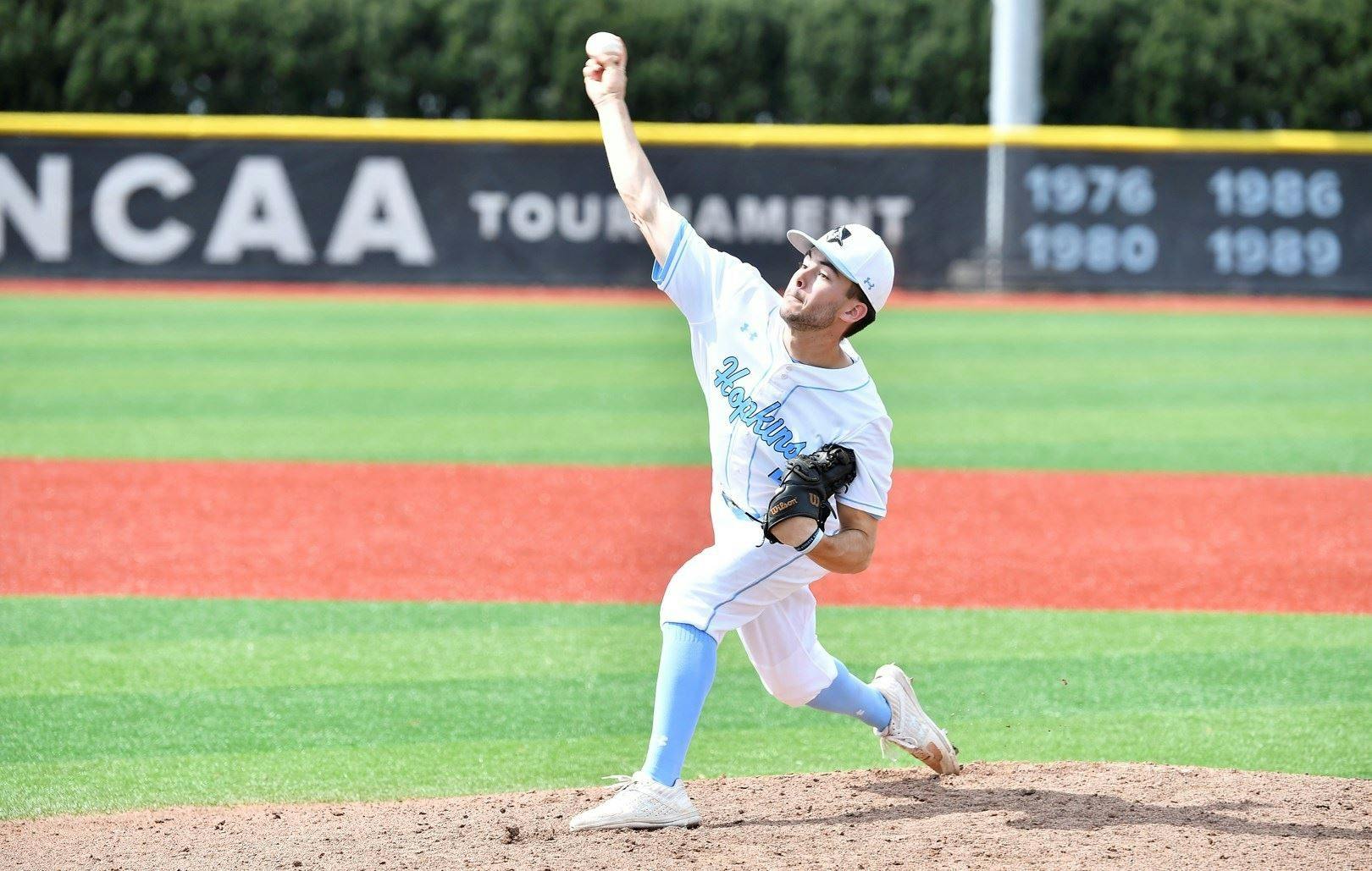HOPKINSSPORTS.COM
Baseball ended the weekend with two strong wins after a difficult start.
