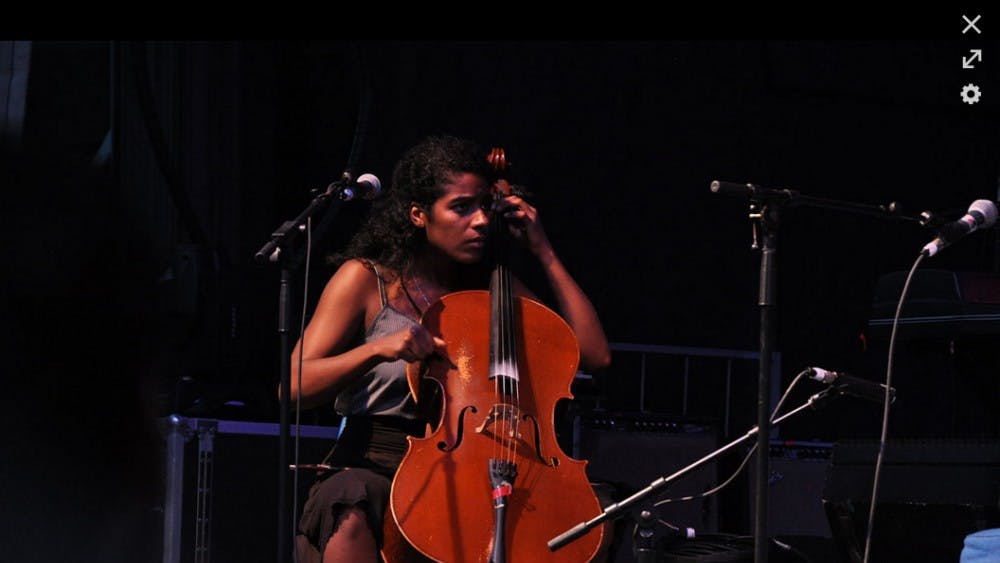 MCWICKLE/cc-by-2.0
Leyla McCalla during her time with the Carolina Chocolate Drops. 
