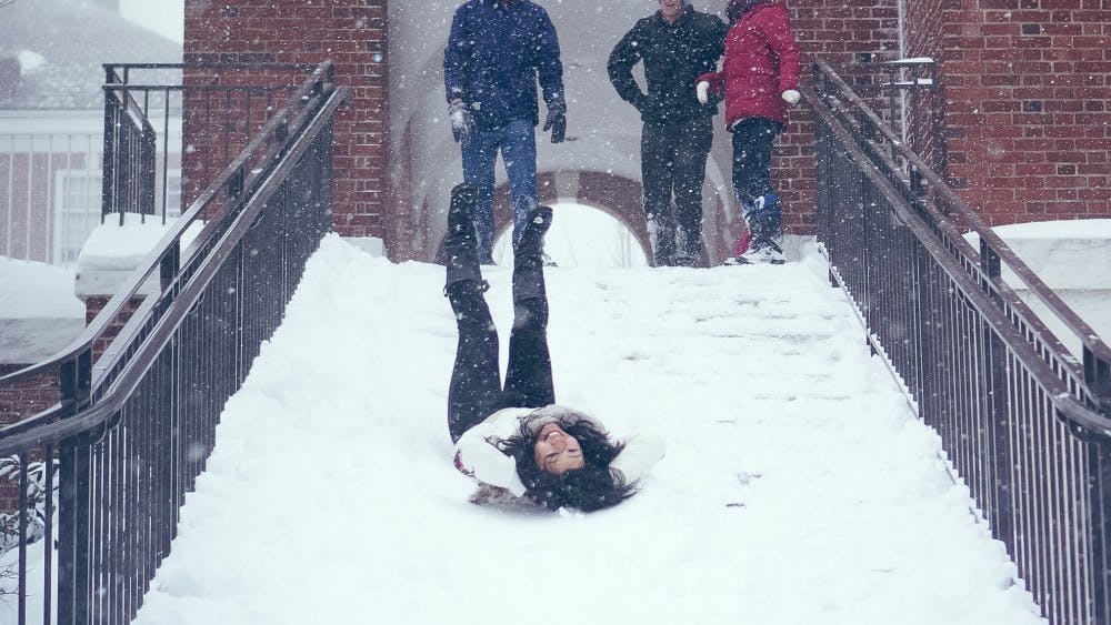 COURTESY OF THE JOHNS HOPKINS PHOTO GRAPHY FORUM
A member of the forum took pictures of Hopkins students in the snow.