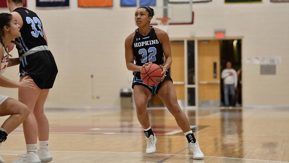 COURTESY OF HOPKINSSPORTS.COM&nbsp;
Hopkins women's basketball beat Marymount University 79-43 last weekend.