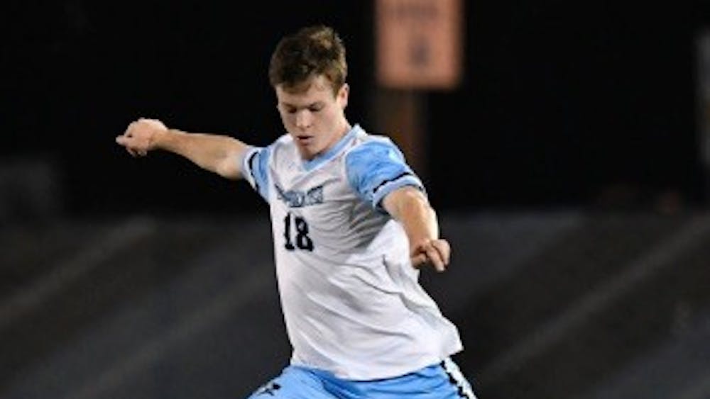 HOPKINSSPORTS.COM
Sophomore Liam Moylan contributed to Wednesday’s victory with two goals.