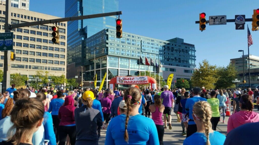  Courtesy of MENGLI SHI
The Baltimore Running Festival drew about 24,000 runners, including several Hopkins students.