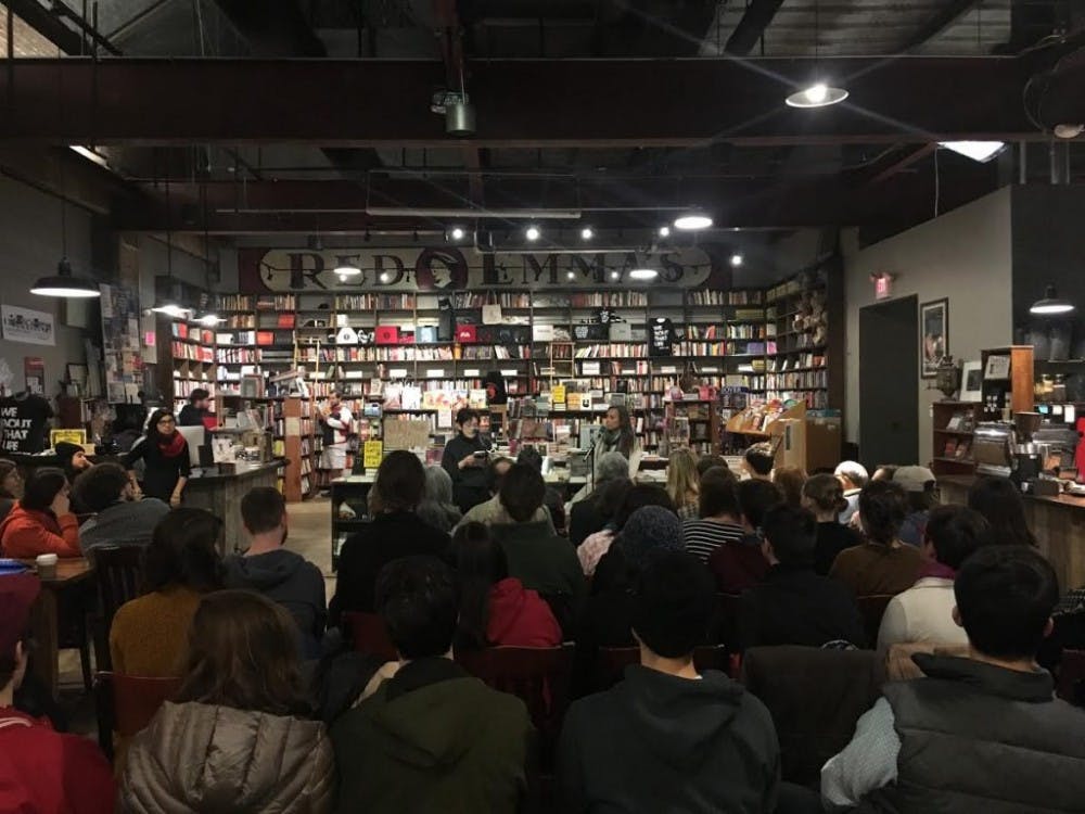  COURTESY OF MORGAN OME
Historians Roxanne Dunbar-Ortiz and Dina Gilio-Whitaker discussed the marginalization of Native Americans.