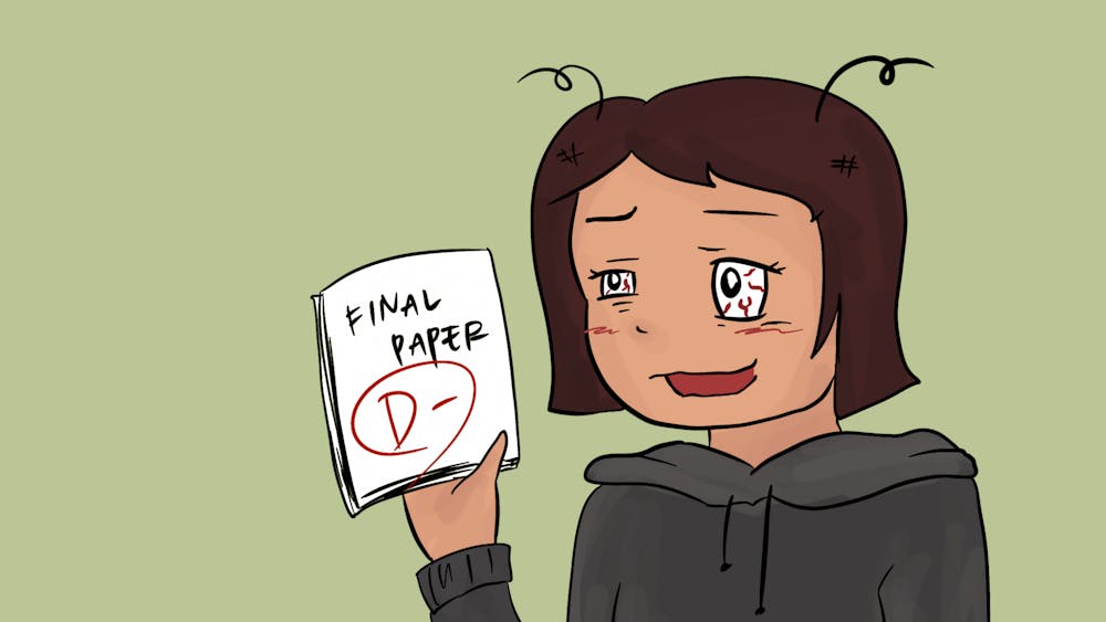 ROSIE JANG/CARTOONS EDITOR
Difficult classes can often have students feeling like they are sacrificing their physical or mental health.