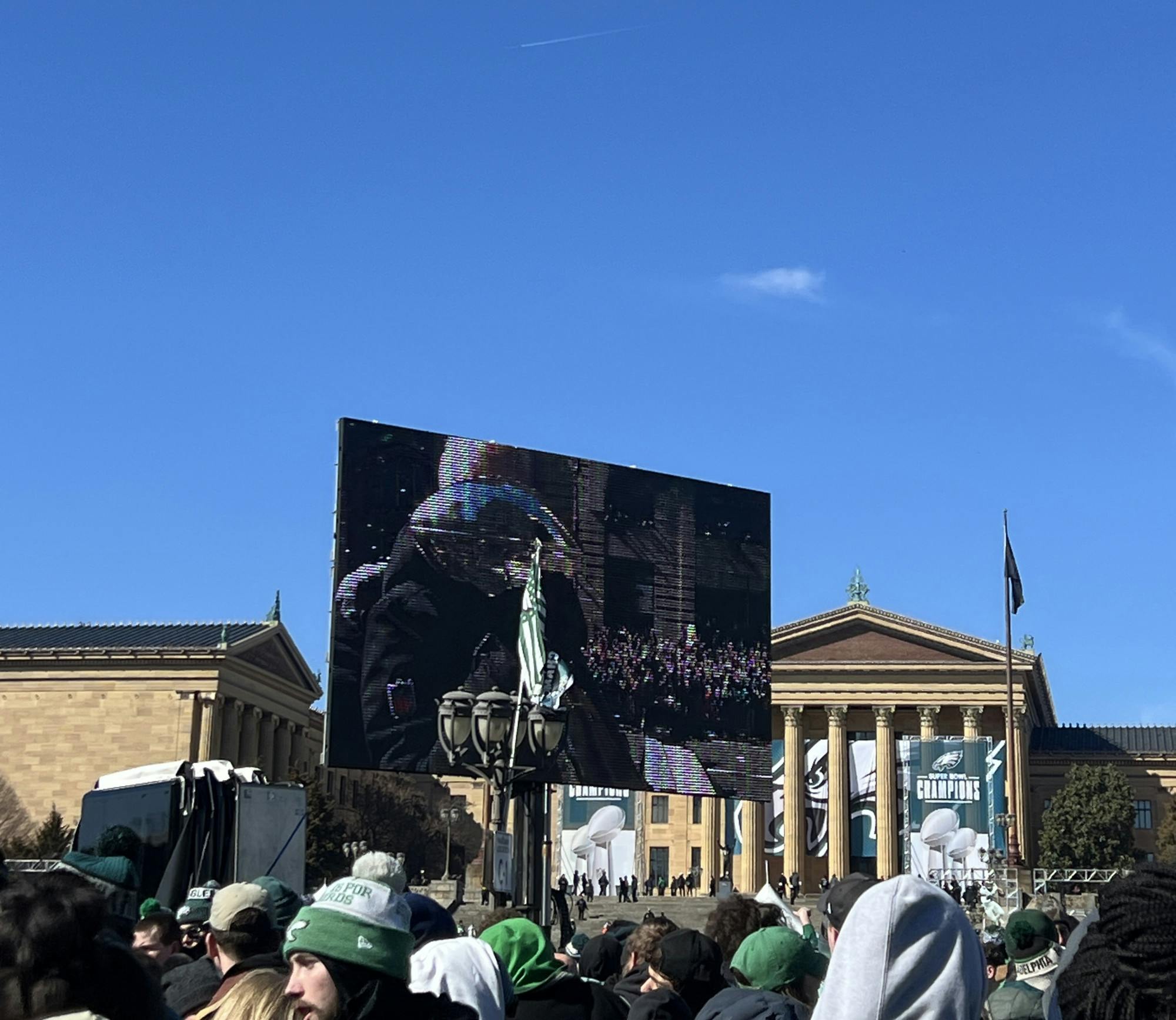 COURTESY OF TALIA LEHRER
A view of Eagles fans at the 2025 Super Bowl Parade in Philadelphia.