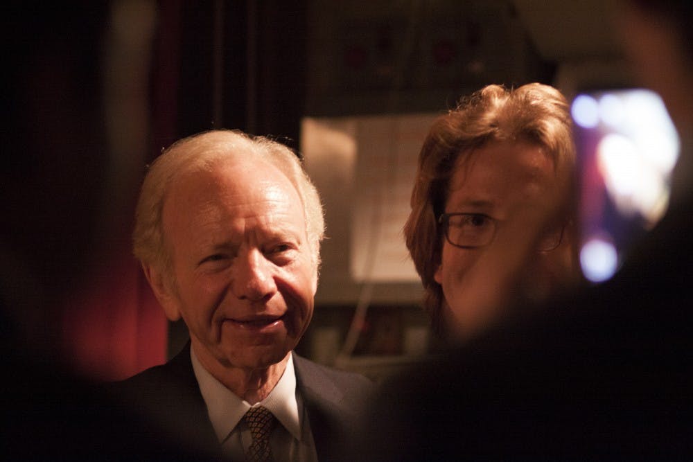 COURTESY OF SOFYA FREYMAN
Joe Lieberman spoke at the MSE Symposium about partisan gridlock in Congress and the Obama Administration’s intervention in Syria.