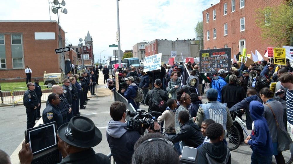  veggies/cc by-SA 3.0
 Protesters in Baltimore have spoken out against racial injustice.