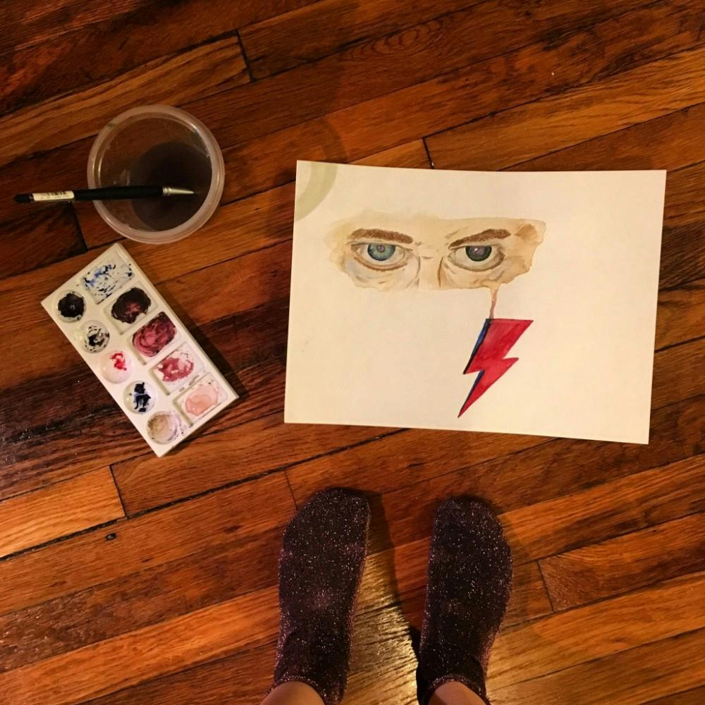  COURTESY OF MIA CAPOBIANCO
The author spent most of the morning of Jan. 11 listening to KEXP’s Bowie program and crafting her own tribute to the musician.