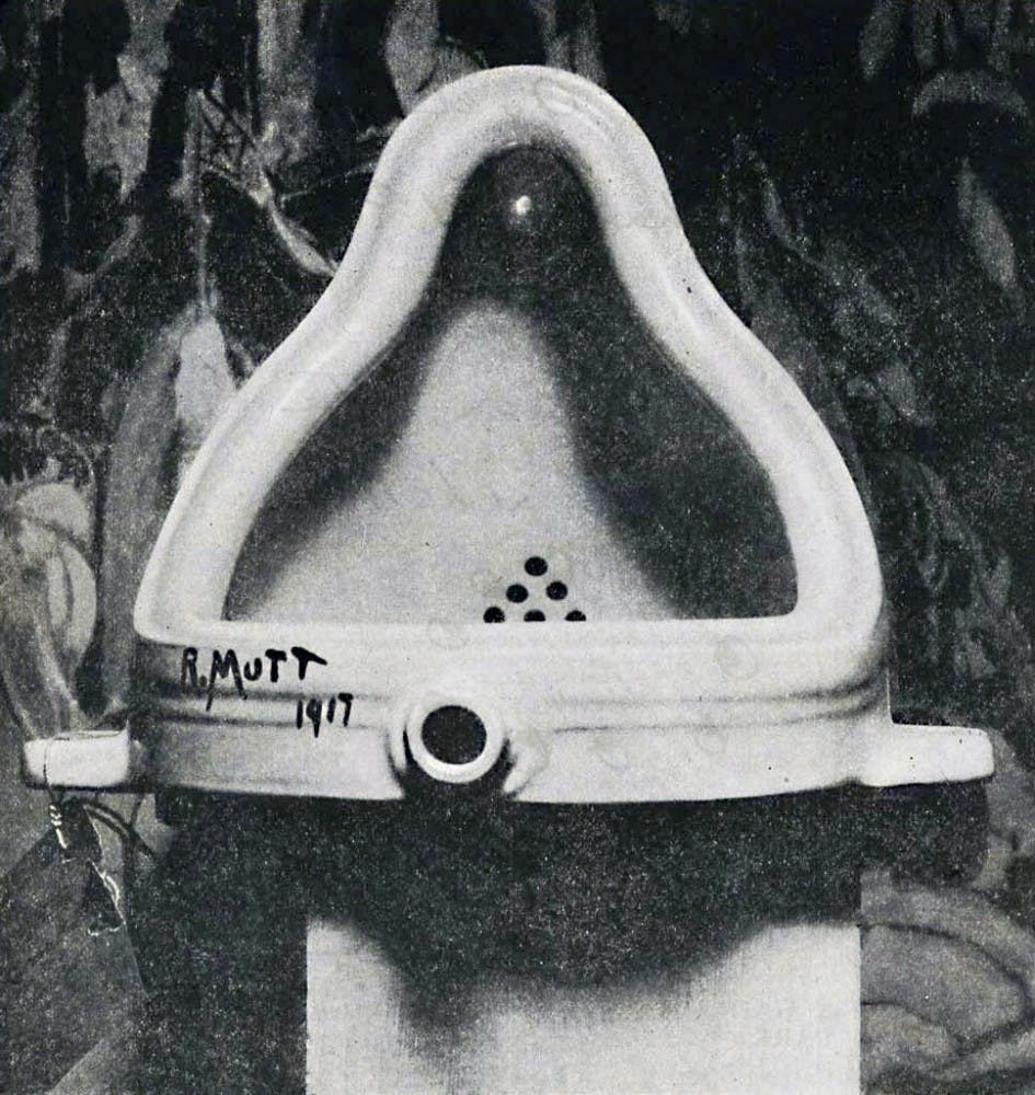 PUBLIC DOMAIN
Duchamp’s famous art piece, fountain, consists of a sideways urinal.