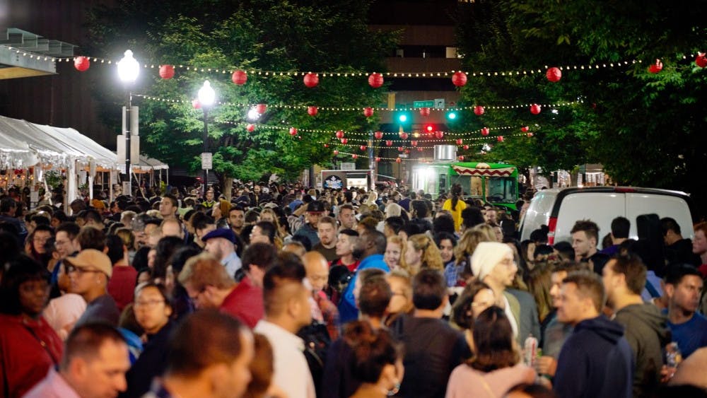 Courtesy Of Daniel AHN
A large crowd gathered for the inaugural Charm City Night Market in Baltimore’s Chinatown