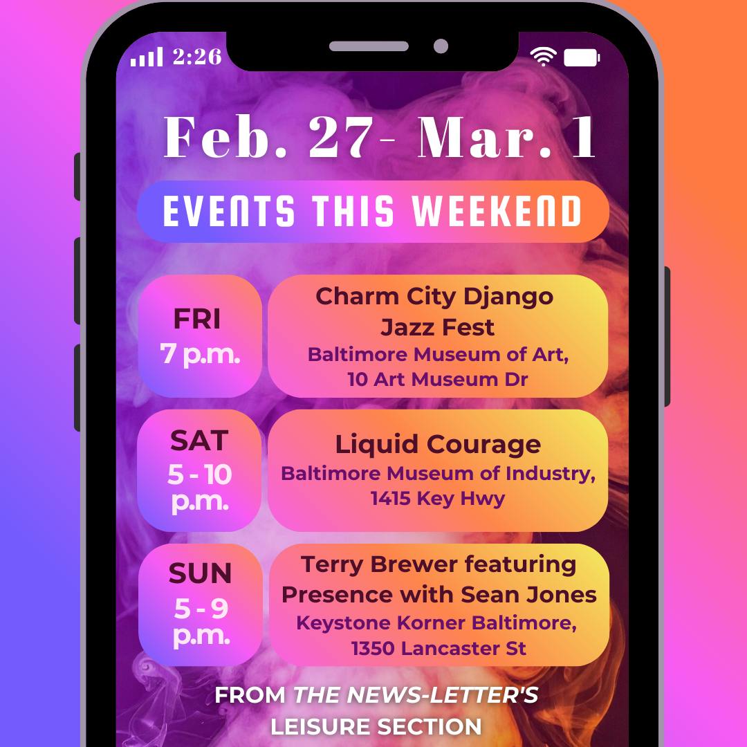 SYDNOR DUFFY / DESIGN &amp; LAYOUT EDITOR
From jazz festivals to candlelit concerts and late night celebrations, Baltimore offers plenty of ways to end February on a high note.