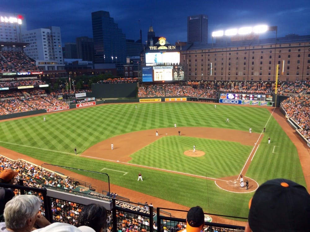 CC-BY-SA 3.0/MOVIEMANIACX
A beautiful night at Camden Yards in Baltimore, home of the Orioles.