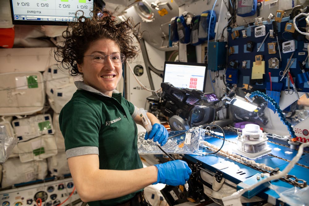 NASA JOHNSON / CC BY-NC-ND 2.0
A former APL scientist, Koch shared her journey to the ISS.