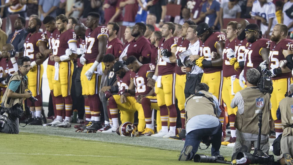 CC by - 2.0
The NFL is now doing the bare minimum by allowing its players to protest without fear of consequence.&nbsp;