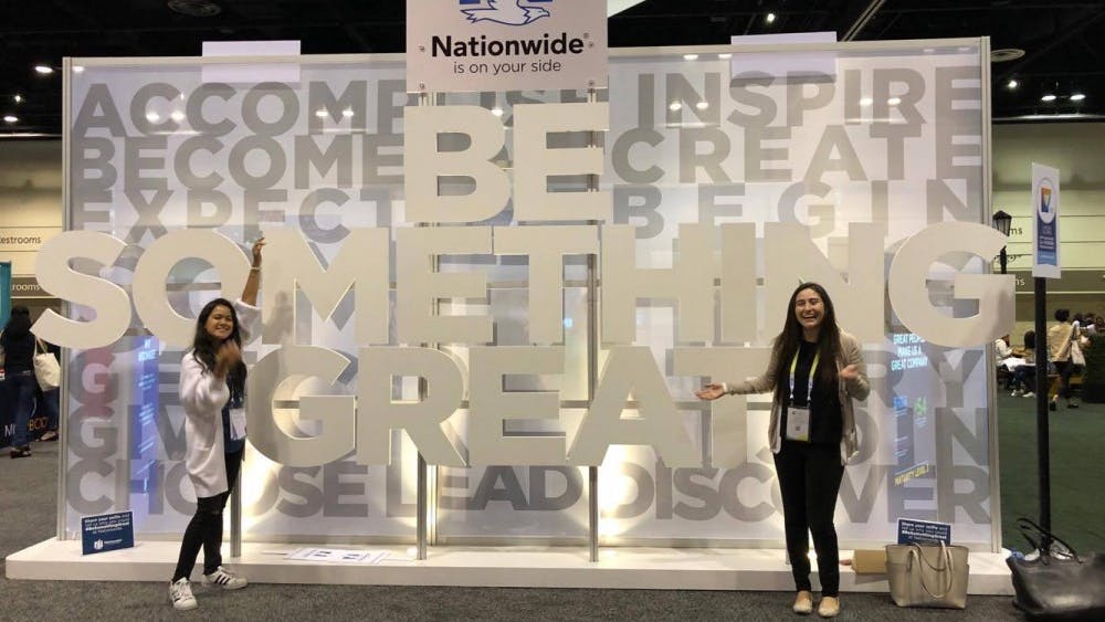 COURTESY OF REENA SARKAR
Juniors Reena Sarkar and Adriana Donis attended the Grace Hopper Celebration in Florida.