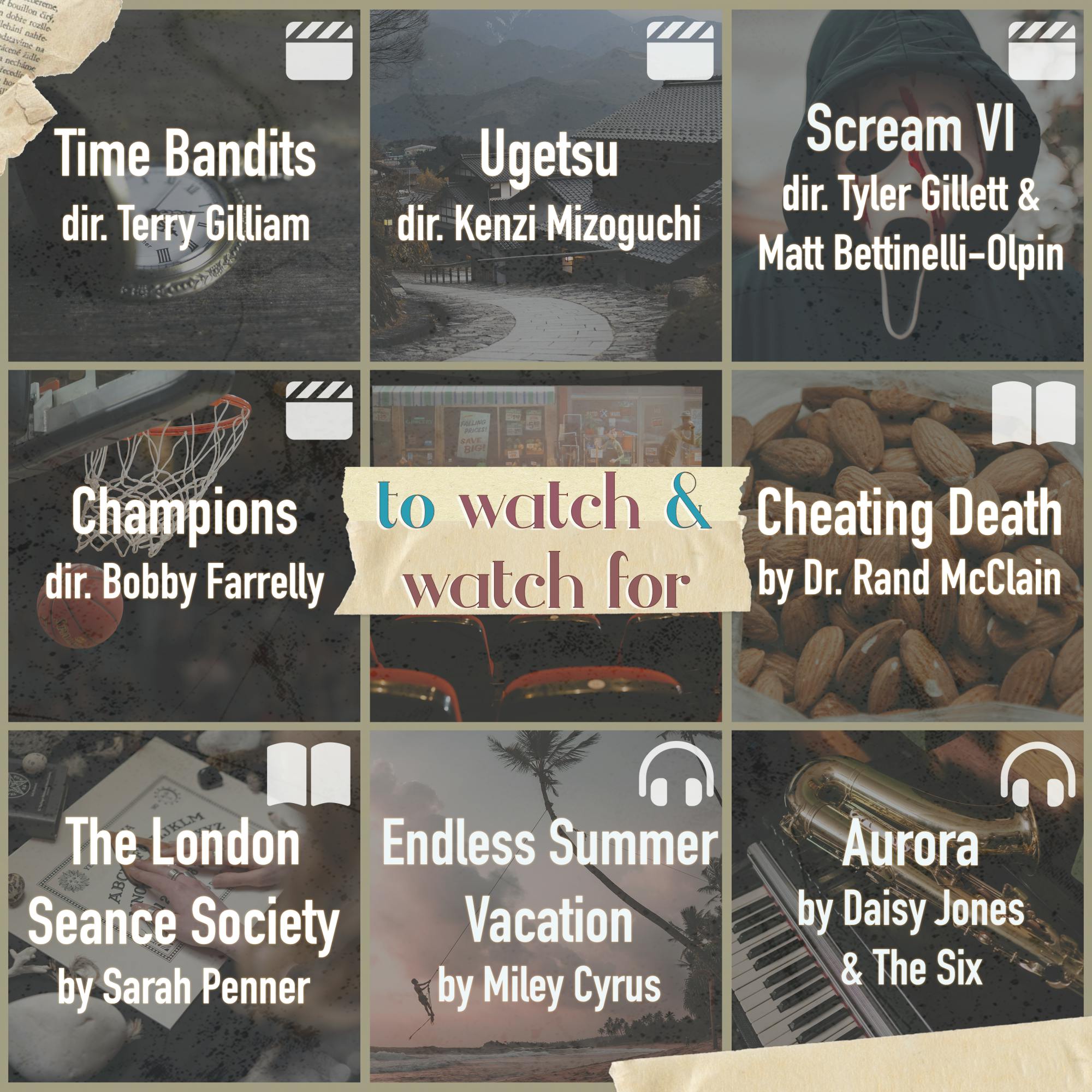 COURTESY OF JOHN D’CRUZ AND MARY KATE MCCORMICK
This week’s picks include Time Bandits, Scream VI and Miley Cyrus’ new album Endless Summer Vacation.&nbsp;