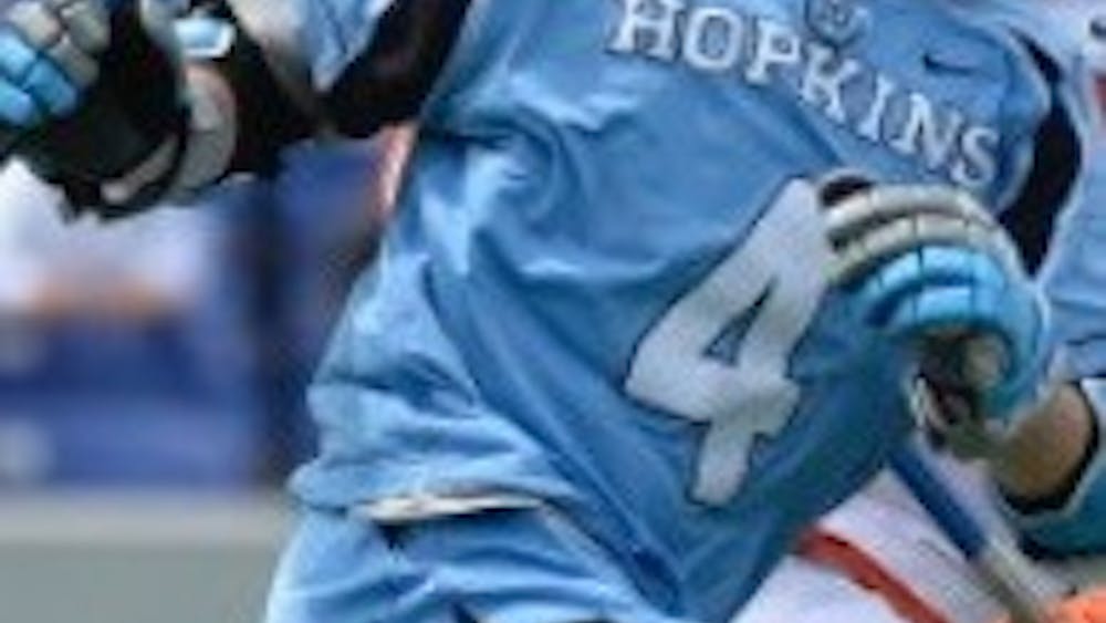 hopkinssports.com
Senior attack Ryan Brown led the way with six goals for the Jays.