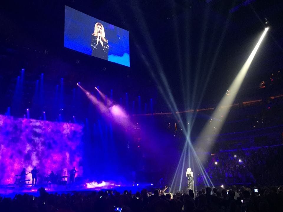 COURTESY OF EMILY HERMAN Shania Twain's Rock This Country tour, her first tour in 11 years, featured a dramatic set full of special effects.