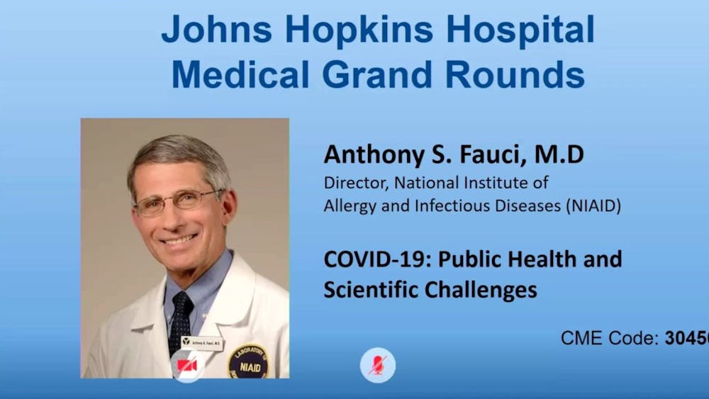 COURTESY OF JOHNS HOPKINS
Fauci believes that the development of mRNA vaccines for COVID-19 will embolden &nbsp;pharmaceutical companies to create avant-garde treatments for diseases like AIDS.