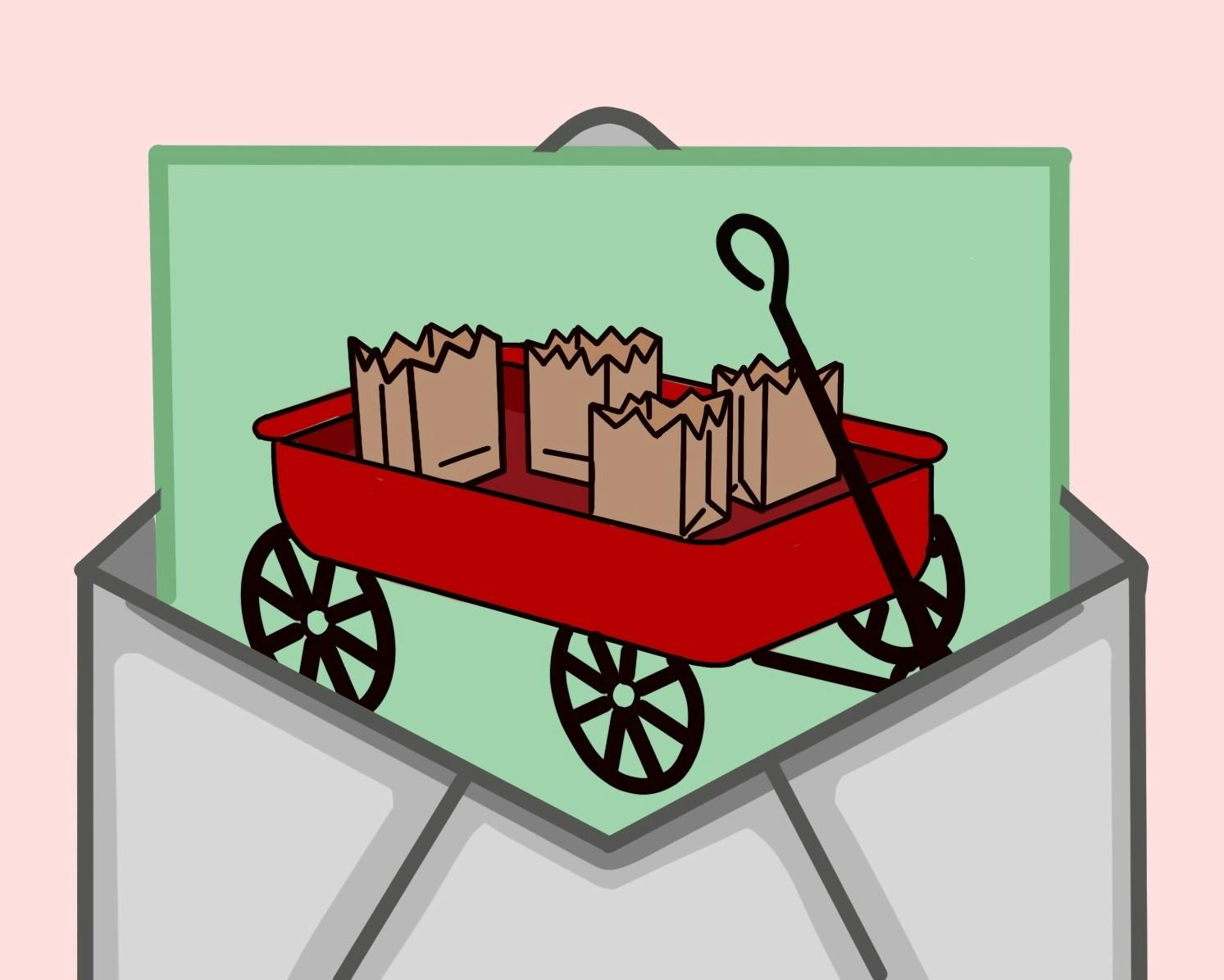 COURTESY OF SYDNOR DUFFY
Jesse Tetterton pens his legacy letter with the help of Omkar Katkade.