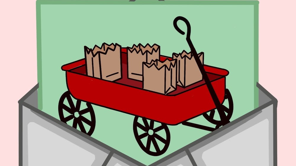 COURTESY OF SYDNOR DUFFY
Jesse Tetterton pens his legacy letter with the help of Omkar Katkade.