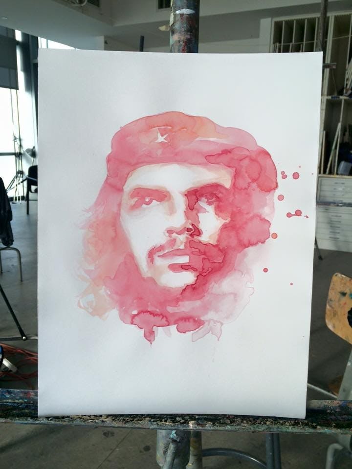COURTESY OF RUTHE HUANG
Ruthe Huang’s painting of Che Guevara was done in watercolor.