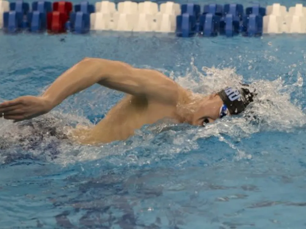 Hopkinssports.com
Greenhalgh on his way to another All-American finish in the 500 Free.
