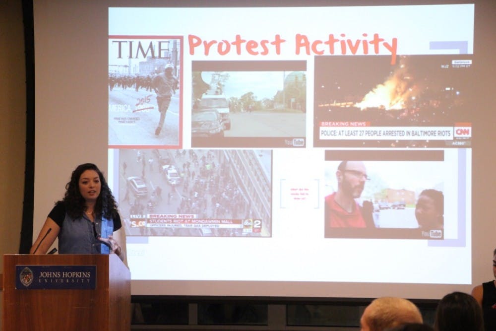  LEON SANTHAKUMAR/PHOTOGRAPHY EDITOR
 Panelists discussed the aftermath of the Baltimore uprising Wednesday.