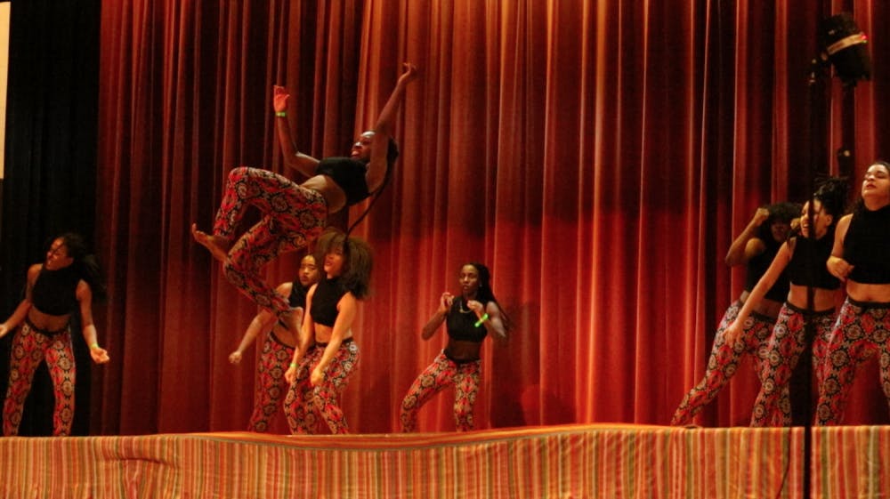 COURTESY OF BENJAMIN PIERCE
The Temps d’Afrique dance team performs during the third annual Unity African Dance competition.