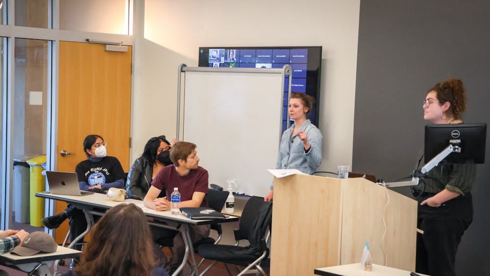 STEVEN SIMPSON / PHOTO EDITOR
Panelists asked the Hopkins community to consider the impacts of the JHPD on the communities surrounding Hopkins. 